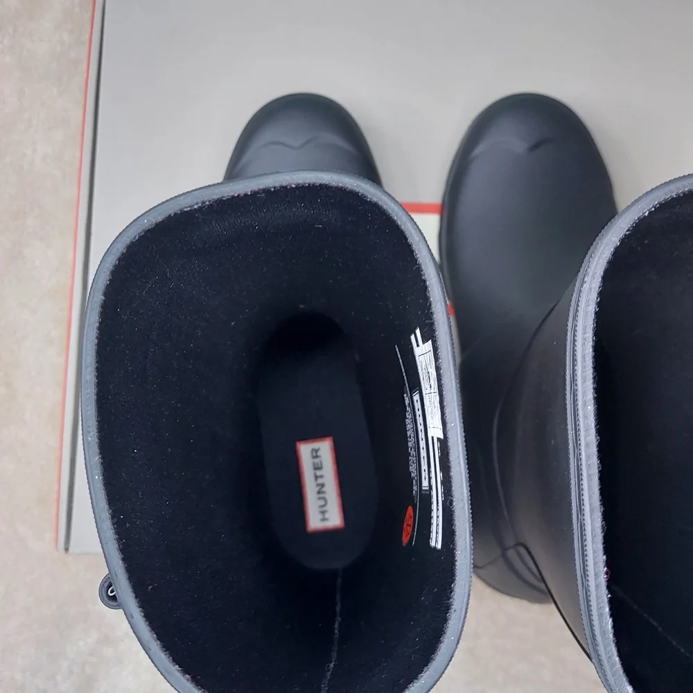 Hunter Original Short Black Rubber Rain Boots Womens Sizes 5,6,7,8,9, 10 NWT